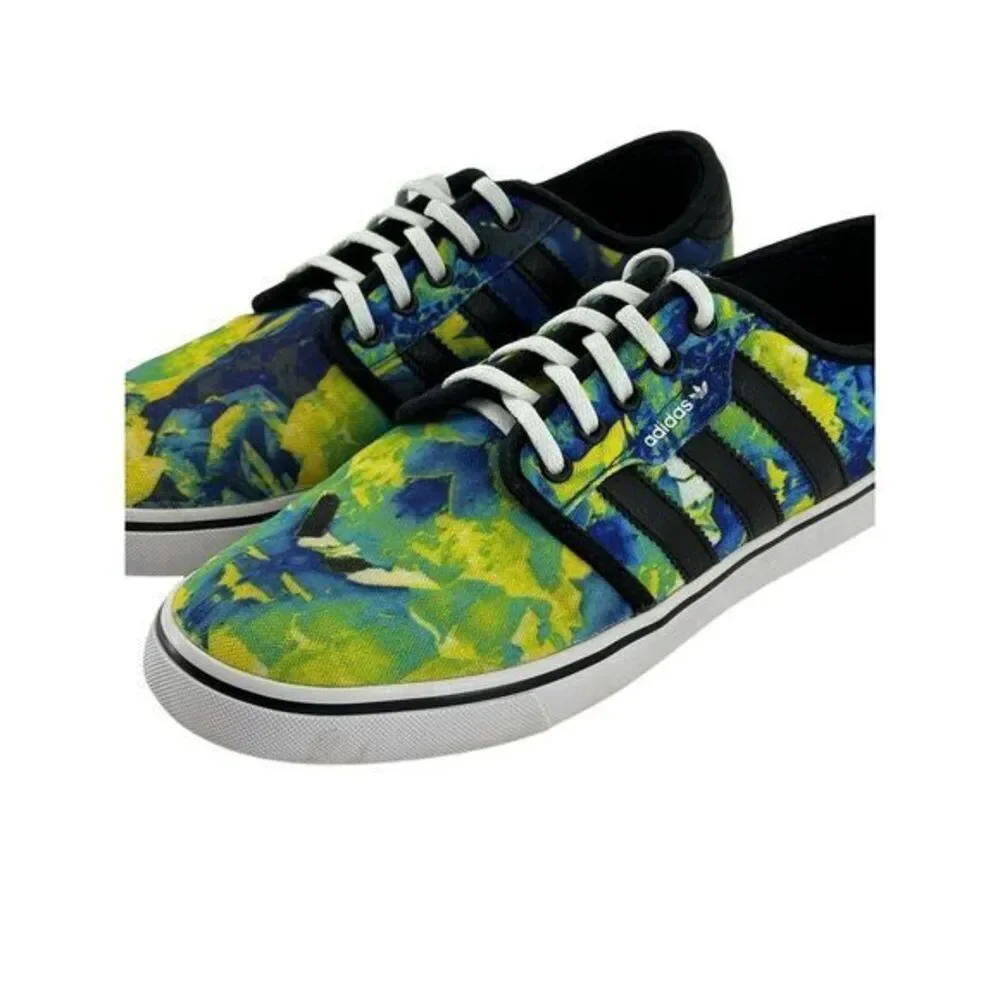 Adidas Skateboard Shoe Unisex Blue / Green Deadstock Size Men 8 /‎ Women 9.5